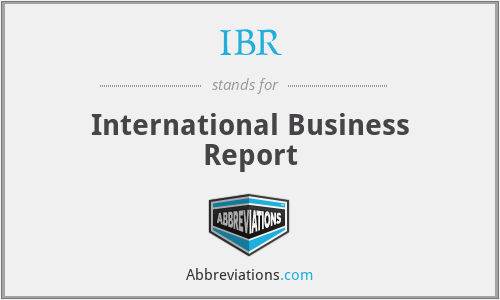 IBR - International Business Report