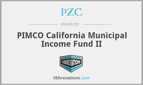 PZC - PIMCO California Municipal Income Fund II