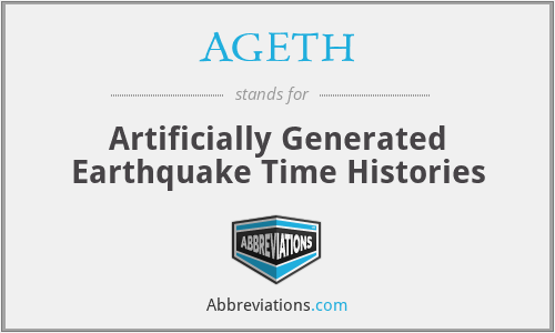 AGETH - Artificially Generated Earthquake Time Histories