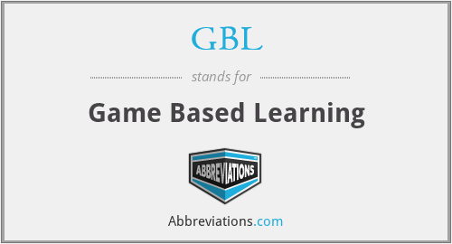 GBL - Game Based Learning