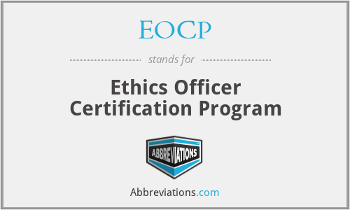EOCP - Ethics Officer Certification Program