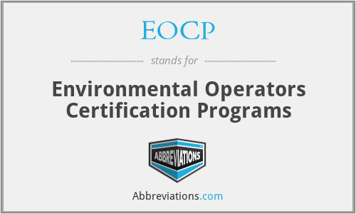 EOCP - Environmental Operators Certification Programs