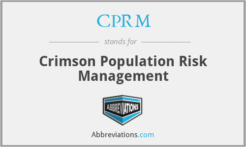 CPRM - Crimson Population Risk Management