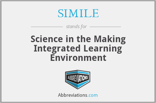 SIMILE - Science in the Making Integrated Learning Environment