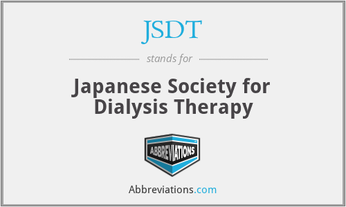 JSDT - Japanese Society for Dialysis Therapy