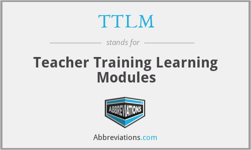TTLM - Teacher Training Learning Modules