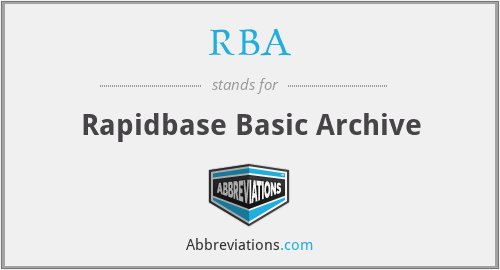 RBA - Rapidbase Basic Archive