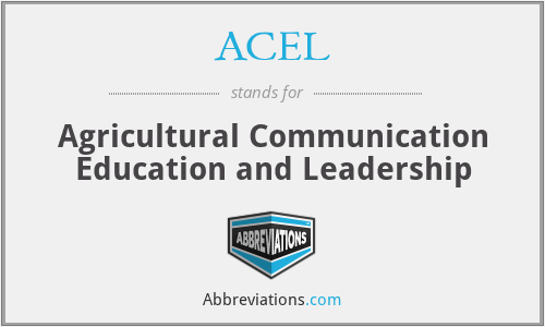 ACEL - Agricultural Communication Education and Leadership