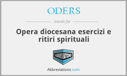 ODERS - Opera diocesana esercizi e ritiri spirituali