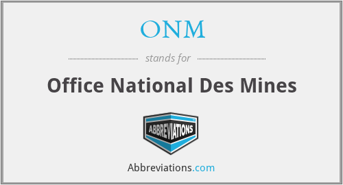 ONM - Office National Des Mines