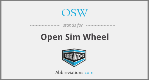 OSW - Open Sim Wheel
