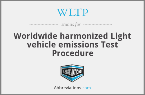 WLTP - Worldwide harmonized Light vehicle emissions Test Procedure