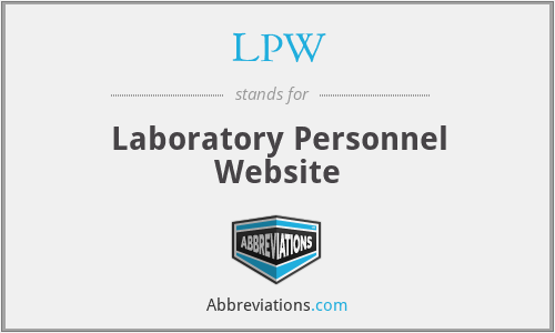 LPW - Laboratory Personnel Website