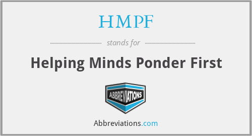 HMPF - Helping Minds Ponder First