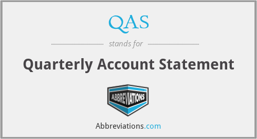 QAS - Quarterly Account Statement