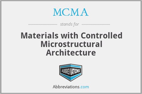 MCMA - Materials with Controlled Microstructural Architecture