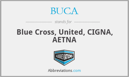 BUCA - Blue Cross, United, CIGNA, AETNA