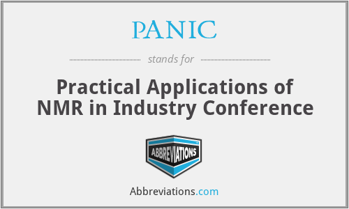 PANIC - Practical Applications of NMR in Industry Conference