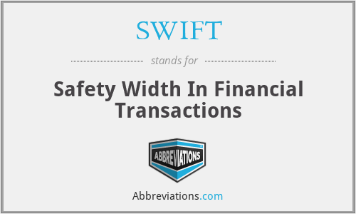 SWIFT - Safety Width In Financial Transactions