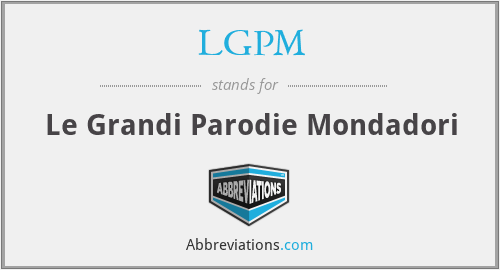 LGPM - Le Grandi Parodie Mondadori