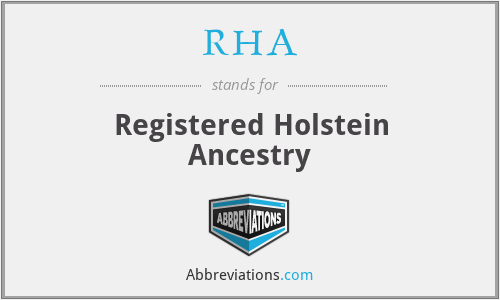 RHA - Registered Holstein Ancestry