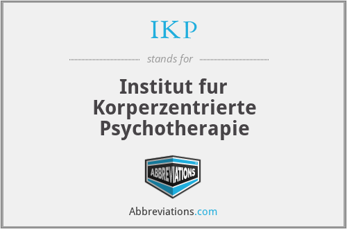 IKP - Institut fur Korperzentrierte Psychotherapie