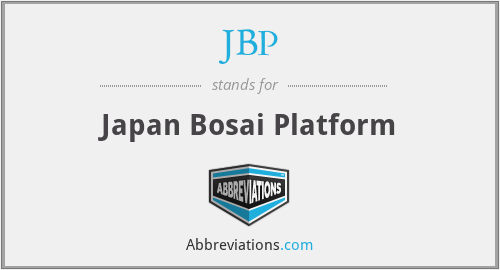 JBP - Japan Bosai Platform