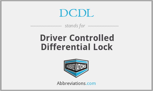 DCDL - Driver Controlled Differential Lock