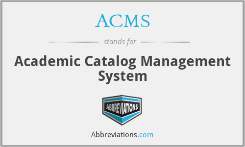 ACMS - Academic Catalog Management System