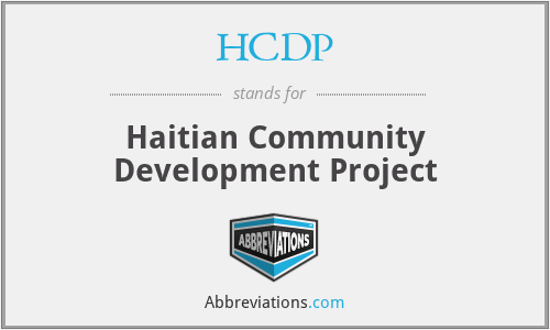 HCDP - Haitian Community Development Project