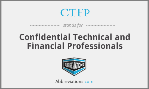CTFP - Confidential Technical and Financial Professionals