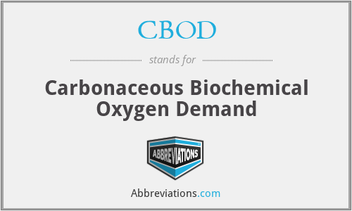 CBOD - Carbonaceous Biochemical Oxygen Demand