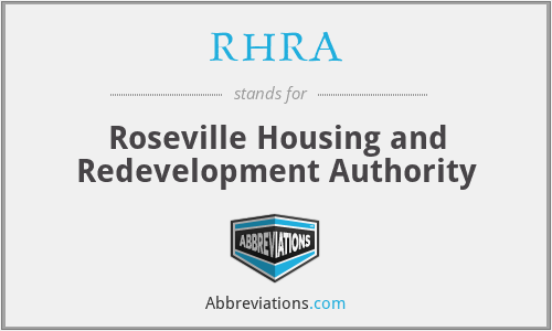 RHRA - Roseville Housing and Redevelopment Authority