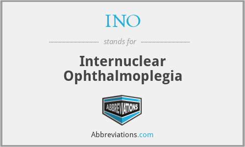 INO - Internuclear Ophthalmoplegia