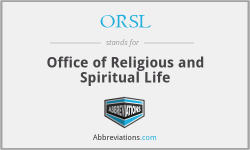ORSL - Office of Religious and Spiritual Life
