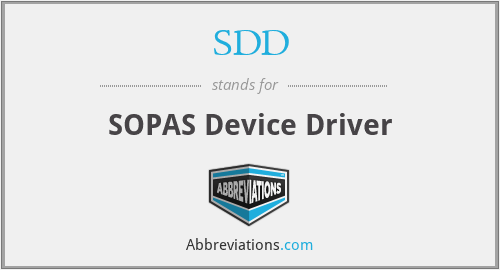 SDD - SOPAS Device Driver