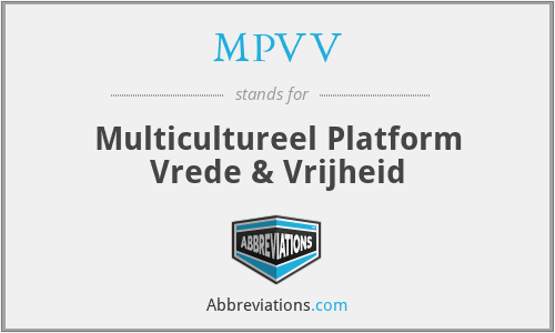 MPVV - Multicultureel Platform Vrede & Vrijheid