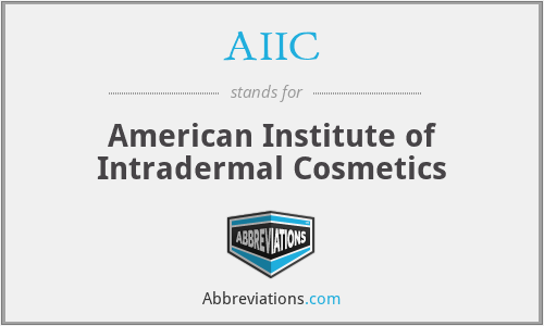 AIIC - American Institute of Intradermal Cosmetics