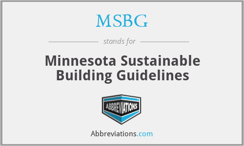 MSBG - Minnesota Sustainable Building Guidelines