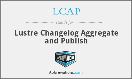LCAP - Lustre Changelog Aggregate and Publish