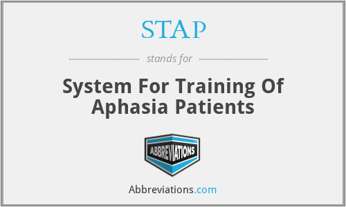 STAP - System For Training Of Aphasia Patients