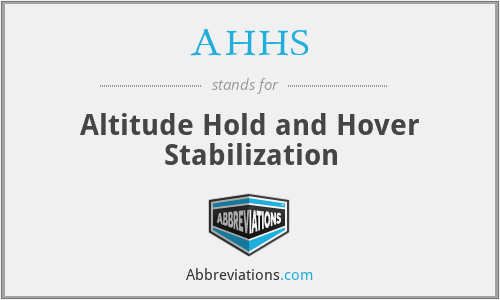 AHHS - Altitude Hold and Hover Stabilization
