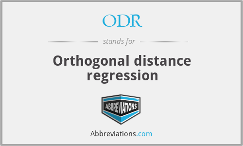 ODR - Orthogonal distance regression
