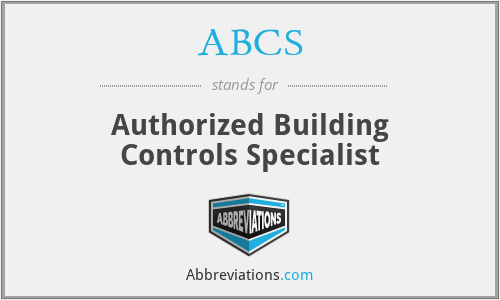 ABCS - Authorized Building Controls Specialist