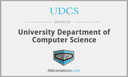 UDCS - University Department of Computer Science