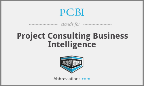 PCBI - Project Consulting Business Intelligence