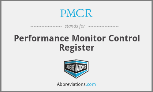 PMCR - Performance Monitor Control Register