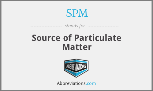 SPM - Source of Particulate Matter