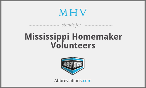 MHV - Mississippi Homemaker Volunteers