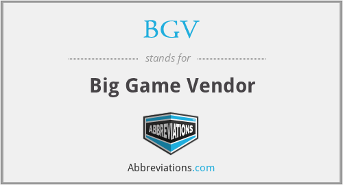 BGV - Big Game Vendor